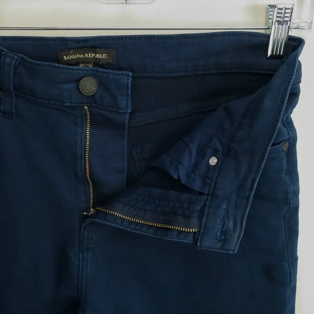 Banana Republic Stretch 5-Pocket Pants Men’s 32x30 Slim Fit Navy Minimalist